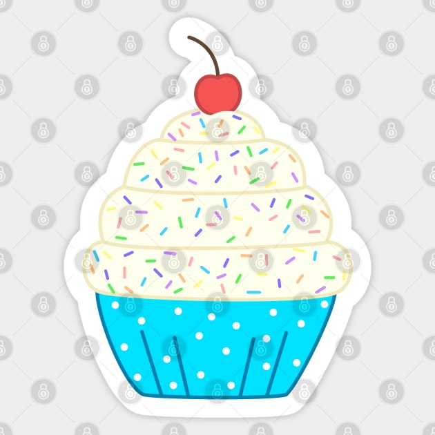 Vanilla Cupcake Sticker by Megan Noble